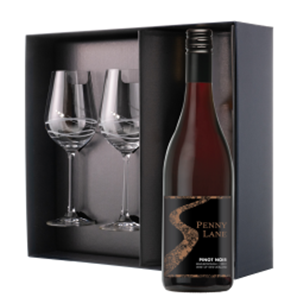 Buy Penny Lane Reserve Pinot Noir 75cl Red Wine And Diamante Venezia Glasses Gift Box Set