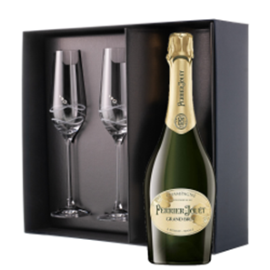 Buy Perrier Jouet Grand Brut Champagne 75cl And Diamante Venezia Flute Set Gift Box