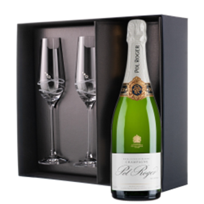 Buy Pol Roger Brut Reserve 75cl And Diamante Venezia Flute Set Gift Box