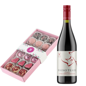 Buy Rhino Tears Noble Red Cultivars 75cl Red Wine and Assorted Box Of Celebration Chocolates 235g