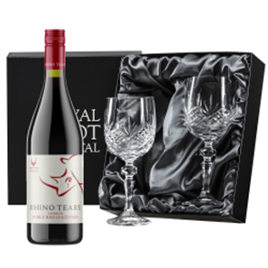 Buy Rhino Tears Noble Red Cultivars 75cl Red Wine, With Royal Scot Wine Glasses