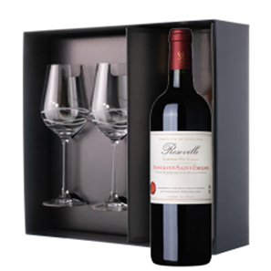 Buy Roseville Bordeaux St Emilion 75cl Red Wine And Diamante Venezia Glasses Gift Box Set