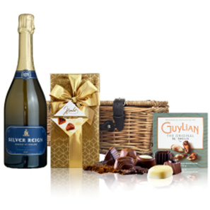 Buy Silver Reign Brut English Sparkling 75cl And Chocolates Hamper