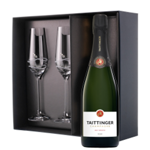 Buy Taittinger Brut Reserve 75cl And Diamante Venezia Glasses Gift Box Set