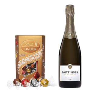 Buy Taittinger Brut Vintage Champagne 2016 75cl With Lindt Lindor Assorted Truffles 200g