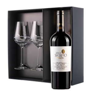 Buy Valle Secreto First Edition Cabernet Sauvignon 75cl Red Wine And Diamante Venezia Glasses Gift Box Set