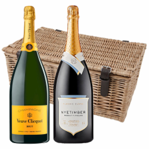 Buy Nyetimber and Veuve Clicquot Brut Duo Magnum Hamper (2x150cl)