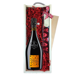 Buy Veuve Clicquot La Grande Dame 2012 Champagne 75cl & Chocolate Praline Hearts, Wooden Box