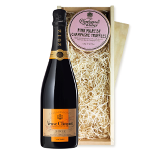 Buy Veuve Clicquot Vintage 2015 Champagne 75cl And Pink Marc de Charbonnel Chocolates Box