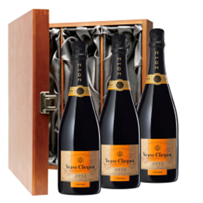 Buy Veuve Clicquot Vintage 2015 Champagne 75cl Trio Elm Wood Gift Boxed